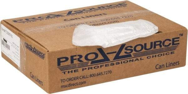 PRO-SOURCE - 0.2 mil Thick, Household/Office Trash Bags - 24" Wide x 31" High, Clear - Industrial Tool & Supply