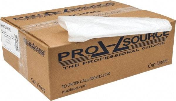 PRO-SOURCE - 0.55 mil Thick, Household/Office Trash Bags - 43" Wide x 46" High, Clear - Industrial Tool & Supply