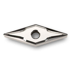 Turning Insert:  VNGG330ML K10,  Solid Carbide Uncoated Finish,  Neutral,  0.6540″ Long,  3/8″ Inscribed Circle,  0.0040″ Corner Radius,  35.0 &deg N/A Diamond,  Series  VNGG