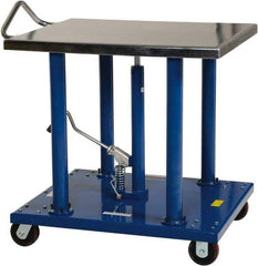 Vestil - 2,000 Lb Capacity Manual Post Work Platform - 36" to 54" Lift Height, 36" Platform Length x 30" Platform Width - Industrial Tool & Supply