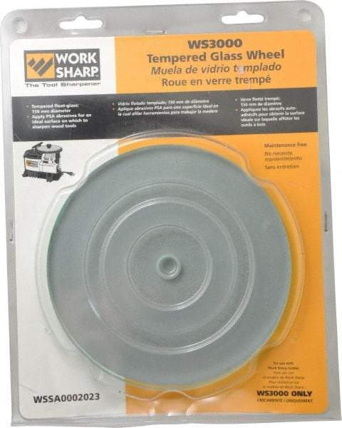 Work Sharp - 6 Inch Outside Diameter 150 mm Tempered Glass Wheel - Work Sharp 3000 Machine Compatible - Industrial Tool & Supply