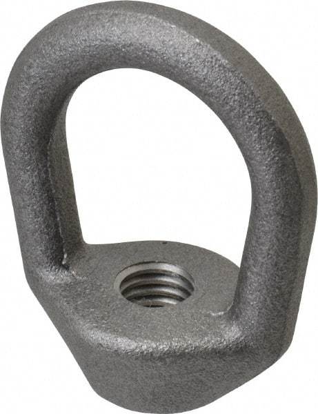 Gibraltar - 2,240 Lb Capacity, 1/2-13 Thread, Self Colored, Carbon Steel Regular Duty Lifting Eye Nut - Grade C-1030, 2-1/2" High, 1-1/4" Inside & 2" Outside Eye Diam, 2" Bell/Base Width - Industrial Tool & Supply