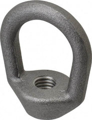 Gibraltar - 2,240 Lb Capacity, 1/2-13 Thread, Self Colored, Carbon Steel Regular Duty Lifting Eye Nut - Grade C-1030, 2-1/2" High, 1-1/4" Inside & 2" Outside Eye Diam, 2" Bell/Base Width - Industrial Tool & Supply