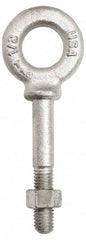 Gibraltar - 1,200 Lb Capacity, Stainless Steel, 3/8 Thread, Fixed Lifting Eye Bolt - Partially Threaded, 2-1/2" Shank, 1-1/2" Thread Length, Shoulder - Industrial Tool & Supply
