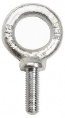 Gibraltar - 6,000 Lb Capacity, Steel, 3/4-10 Thread, Fixed Lifting Eye Bolt - Fully Threaded, 5" Shank, 5" Thread Length, Shoulder - Industrial Tool & Supply