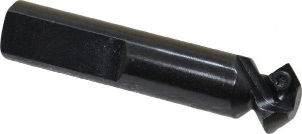 Cutting Tool Technologies - 45° Lead Angle, 5/8" Max Cut Diam, 0.34" Min Cut Diam, 0.15" Max Depth of Cut, Indexable Chamfer and Angle End Mill - 1 Insert, SDEB 21.51 Insert Style, 2-1/2" Overall Length, Straight Shank - Industrial Tool & Supply