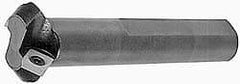Cutting Tool Technologies - 45° Lead Angle, 1-1/2" Max Cut Diam, 1.04" Min Cut Diam, 0.22" Max Depth of Cut, Indexable Chamfer and Angle End Mill - 3 Inserts, SPEH 322 Insert Style, 4" Overall Length, Straight Shank - Industrial Tool & Supply