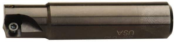 Cutting Tool Technologies - 1-1/4" Cut Diam, 0.37" Max Depth of Cut, 3/4" Shank Diam, 3" OAL, Indexable Square Shoulder End Mill - SNMC 333B Inserts, Weldon Shank, Through Coolant - Industrial Tool & Supply