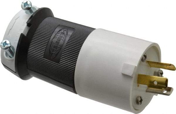 Hubbell Wiring Device-Kellems - 125 VAC, 20 Amp, L5-20P Configuration, Industrial Grade, Self Grounding Plug - 1 Phase, 2 Poles, IP20, 0.325 to 0.93 Inch Cord Diameter - Industrial Tool & Supply
