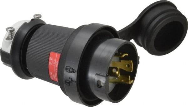 Hubbell Wiring Device-Kellems - 480 VAC, 30 Amp, L16-30P Configuration, Industrial Grade, Self Grounding Plug - 3 Phase, 3 Poles, IP66, 0.35 to 1.15 Inch Cord Diameter - Industrial Tool & Supply