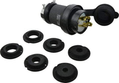 Hubbell Wiring Device-Kellems - 600 VAC, 30 Amp, L17-30P Configuration, Industrial Grade, Self Grounding Plug - 3 Phase, 3 Poles, IP66, 0.35 to 1.15 Inch Cord Diameter - Industrial Tool & Supply