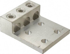 Thomas & Betts - 4 AWG Noninsulated Compression Connection Rectangle Ring Terminal - 1/2" Stud, 4-11/16" OAL x 3-3/4" Wide, Tin Plated Aluminum Contact - Industrial Tool & Supply