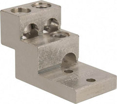 Thomas & Betts - 2 AWG Noninsulated Compression Connection Square Ring Terminal - 3/8" Stud, 4-29/32" OAL x 2-1/2" Wide, Tin Plated Aluminum Contact - Industrial Tool & Supply