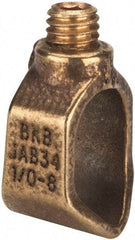 Thomas & Betts - 1/0 to 8 (Solid) AWG Compatible Single-Nut Rod Clamp - Copper Alloy, 2" OAL, CSA Certified, RoHS Compliant, UL Listed - Industrial Tool & Supply