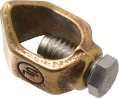 Thomas & Betts - 1/0 to 8 (Solid) AWG Compatible Single-Nut Rod Clamp - Copper Alloy, 2-13/64" OAL, CSA Certified, RoHS Compliant, UL Listed - Industrial Tool & Supply