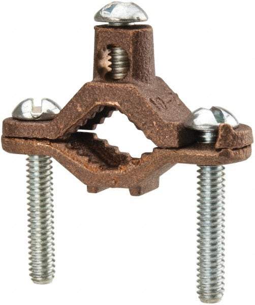 Thomas & Betts - 2 (Strand); 10 (Solid) AWG Compatible Grounding Clamp - Industrial Tool & Supply