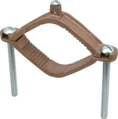 Thomas & Betts - 4 to 10 (Solid) AWG Compatible Dual-Nut Rod Clamp - Bronze, 6-5/16" OAL, RoHS Compliant, UL File E3060, UL Listed - Industrial Tool & Supply