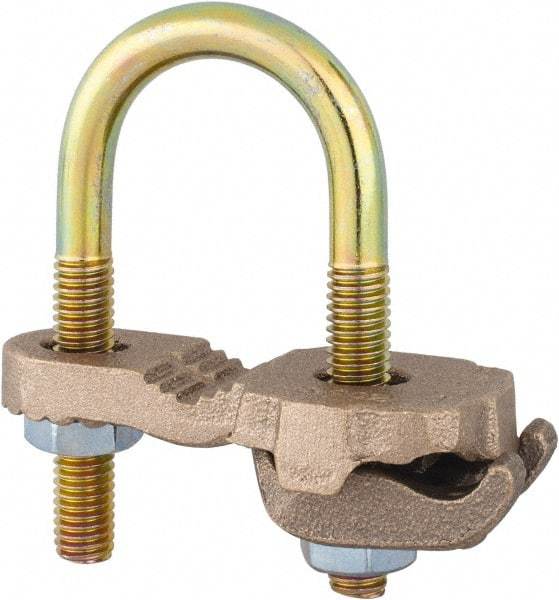 Thomas & Betts - 4 to 4/0 AWG Compatible U-bolt Rod Clamp - Bronze, CSA Certified, UL File E3060, UL Listed - Industrial Tool & Supply