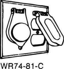 Thomas & Betts - Electrical Outlet Box Stainless Steel Weatherproof Cover - Includes Screw & Sealing Gasket - Industrial Tool & Supply