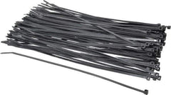 Thomas & Betts - 8-1/2" Long Black Nylon Standard Cable Tie - 40 Lb Tensile Strength, 1.13mm Thick, 1-1/4" Max Bundle Diam - Industrial Tool & Supply