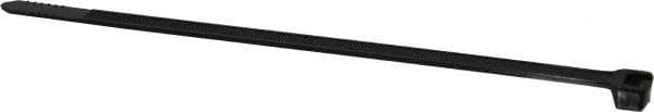 Thomas & Betts - 8" Long Black Nylon Standard Cable Tie - 120 Lb Tensile Strength, 1.91mm Thick, 2" Max Bundle Diam - Industrial Tool & Supply