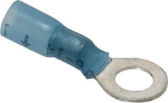 3M - 16-14 AWG Partially Insulated Crimp Connection Circular Ring Terminal - 1/4" Stud, 1.1" OAL x 0.47" Wide, Copper Contact - Industrial Tool & Supply