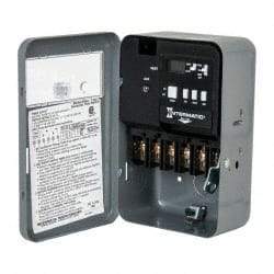 Intermatic - 7 Day Indoor Digital Electronic Timer Switch - 42 On/Off per wk, 240 VAC, 60 Hz, - Industrial Tool & Supply