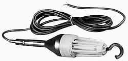 Made in USA - 13 Watt, Electric, Fluorescent Portable Hook Work Light - 25' Cord, 1 Head, 900 Lumens - Industrial Tool & Supply