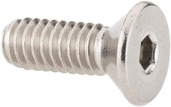 Value Collection - #8-32 UNC Hex Socket Drive, 82° Flat Screw - Grade 316 Stainless Steel, 1/2" OAL - Industrial Tool & Supply