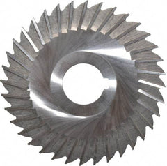 Made in USA - 4" Blade Diam x 3/32" Blade Thickness, 1" Hole, 36 Teeth, High Speed Steel Side Chip Saw - Straight Tooth, Arbor Connection, Right Hand Cut, Uncoated, with Keyway - Industrial Tool & Supply