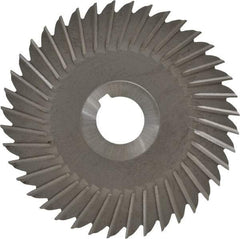 Made in USA - 5" Blade Diam x 5/32" Blade Thickness, 1" Hole, 40 Teeth, High Speed Steel Side Chip Saw - Straight Tooth, Arbor Connection, Right Hand Cut, Uncoated, with Keyway - Industrial Tool & Supply