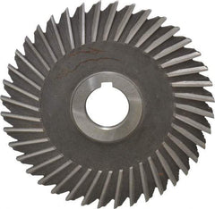 Made in USA - 5" Blade Diam x 7/32" Blade Thickness, 1" Hole, 40 Teeth, High Speed Steel Side Chip Saw - Straight Tooth, Arbor Connection, Uncoated - Industrial Tool & Supply