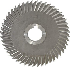 Made in USA - 6" Blade Diam x 7/32" Blade Thickness, 1-1/4" Hole, 48 Teeth, High Speed Steel Side Chip Saw - Straight Tooth, Arbor Connection, Right Hand Cut, Uncoated, with Keyway - Industrial Tool & Supply