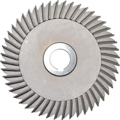 Made in USA - 6" Blade Diam x 1/4" Blade Thickness, 1" Hole, 48 Teeth, High Speed Steel Side Chip Saw - Straight Tooth, Arbor Connection, Right Hand Cut, Uncoated, with Keyway - Industrial Tool & Supply