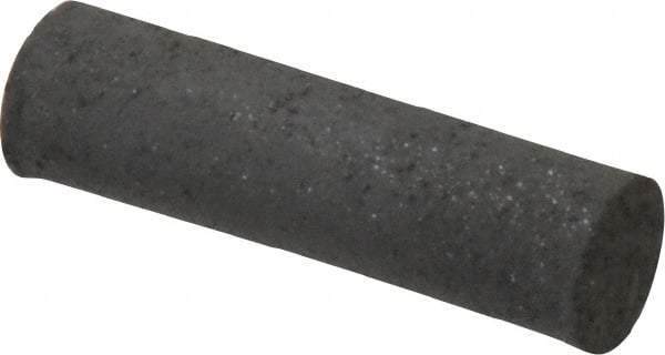 Made in USA - 1/4" Max Diam x 7/8" Long, Cylinder, Rubberized Point - Medium Grade, Silicon Carbide, 1/16" Arbor Hole, Unmounted - Industrial Tool & Supply