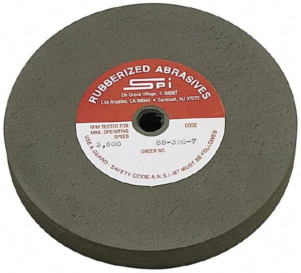 Made in USA - 6" Diam x 1/2" Hole x 3/4" Thick, 80 Grit Surface Grinding Wheel - Aluminum Oxide/Silicon Carbide Blend, Medium Grade, 3,600 Max RPM - Industrial Tool & Supply