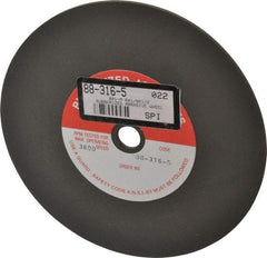 Made in USA - 6" Diam x 1/2" Hole x 1/8" Thick, 80 Grit Surface Grinding Wheel - Aluminum Oxide/Silicon Carbide Blend, Medium Grade, 3,600 Max RPM - Industrial Tool & Supply