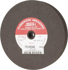 Made in USA - 6" Diam x 1/2" Hole x 1" Thick, 80 Grit Surface Grinding Wheel - Aluminum Oxide/Silicon Carbide Blend, Medium Grade, 3,600 Max RPM - Industrial Tool & Supply