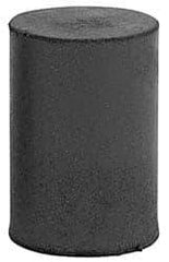 Made in USA - 7/8" Max Diam x 1" Long, Cylinder, Rubberized Point - Coarse Grade, Silicon Carbide, 1/4" Arbor Hole, Unmounted - Industrial Tool & Supply