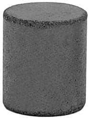 Made in USA - 1" Max Diam x 1-1/2" Long, Cylinder, Rubberized Point - Fine Grade, Silicon Carbide, 1/4" Arbor Hole, Unmounted - Industrial Tool & Supply