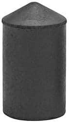 Made in USA - 1" Max Diam x 1-3/4" Long, Cone, Rubberized Point - Coarse Grade, Silicon Carbide, 1/4" Arbor Hole, Unmounted - Industrial Tool & Supply