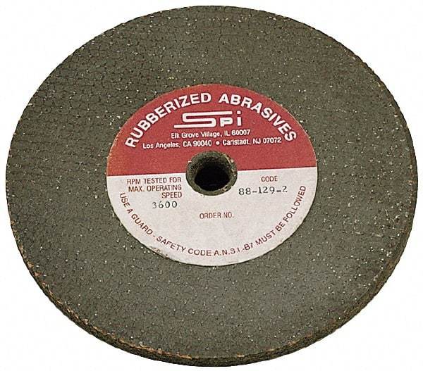 Made in USA - 6" Diam x 1/2" Hole x 1/4" Thick, 16 Grit Surface Grinding Wheel - Aluminum Oxide/Silicon Carbide Blend, Very Coarse Grade, 3,600 Max RPM - Industrial Tool & Supply
