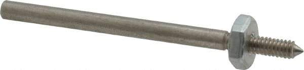 Made in USA - 1/8" Shank Rubberized Abrasive Point Mandrel - 1/8" Hole Compatibility, for Points - Industrial Tool & Supply