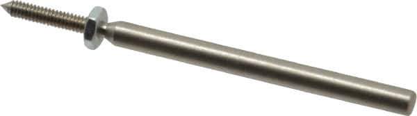 Made in USA - 1/8" Shank Rubberized Abrasive Point Mandrel - 1/16" Hole Compatibility, for Points - Industrial Tool & Supply