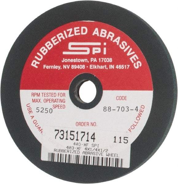 Made in USA - 4" Diam x 1/2" Hole x 1/4" Thick, 240 Grit Surface Grinding Wheel - Aluminum Oxide/Silicon Carbide Blend, Very Fine Grade, 5,250 Max RPM - Industrial Tool & Supply