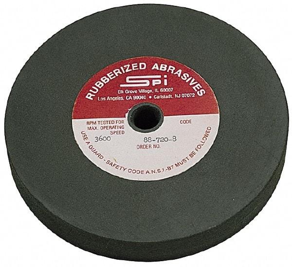Made in USA - 6" Diam x 1/2" Hole x 3/8" Thick, 240 Grit Surface Grinding Wheel - Aluminum Oxide/Silicon Carbide Blend, Very Fine Grade, 3,600 Max RPM - Industrial Tool & Supply
