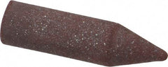 Made in USA - 9/32" Max Diam x 1" Long, Cone, Rubberized Point - Fine Grade, Silicon Carbide, 1/16" Arbor Hole, Unmounted - Industrial Tool & Supply