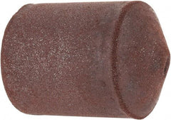 Made in USA - 7/8" Max Diam x 1-1/4" Long, Cone, Rubberized Point - Fine Grade, Silicon Carbide, 1/4" Arbor Hole, Unmounted - Industrial Tool & Supply