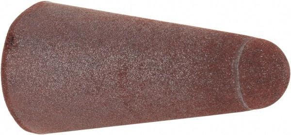 Made in USA - 1" Max Diam x 2" Long, Taper, Rubberized Point - Fine Grade, Silicon Carbide, 1/4" Arbor Hole, Unmounted - Industrial Tool & Supply