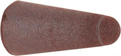 Made in USA - 1" Max Diam x 2" Long, Taper, Rubberized Point - Fine Grade, Silicon Carbide, 1/4" Arbor Hole, Unmounted - Industrial Tool & Supply